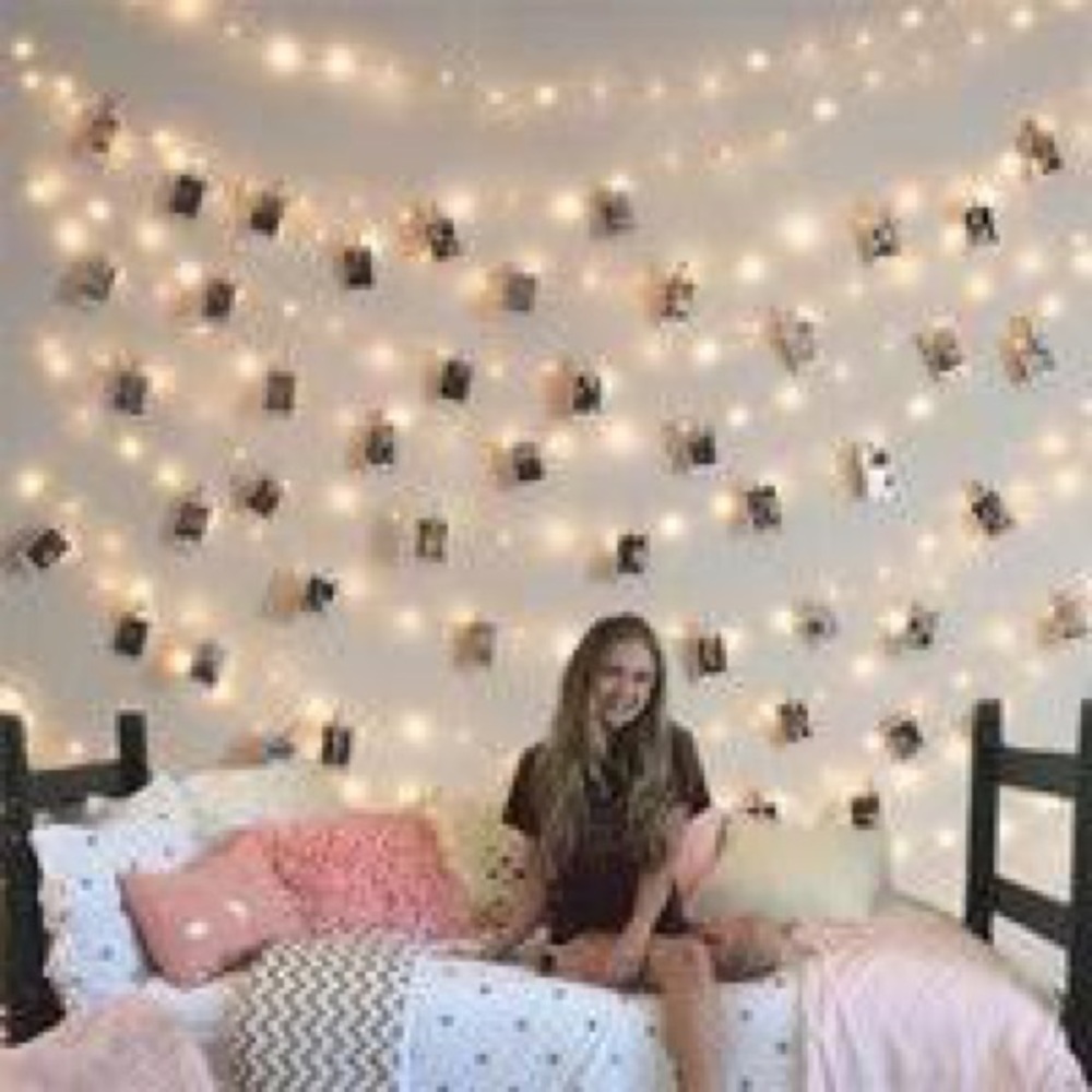 Home Core Gold Wire LED Gold Glittery Photo Clip Fairy Lights. - Picture 2 of 16